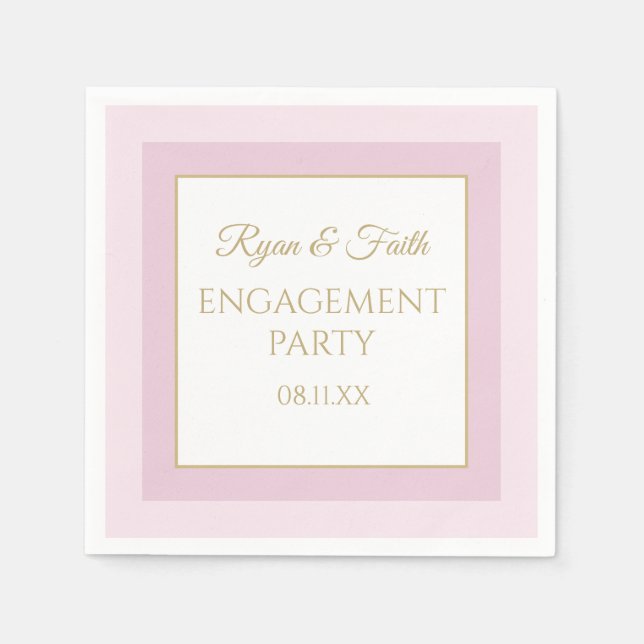 Best Custom Engagement party napkins (Front)