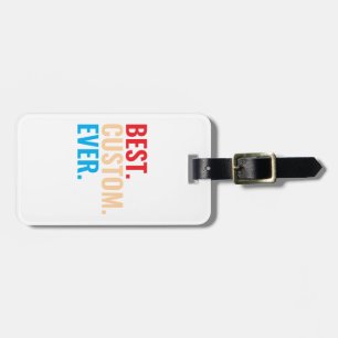 Best custom ever vintage retro Customised text Luggage Tag
