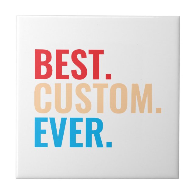 Best custom ever vintage retro Customised text Tile (Front)