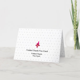 Best Customise Logo Text Folded Thank You Cards