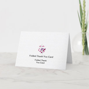 Best Customise Logo Text Folded Thank You Cards