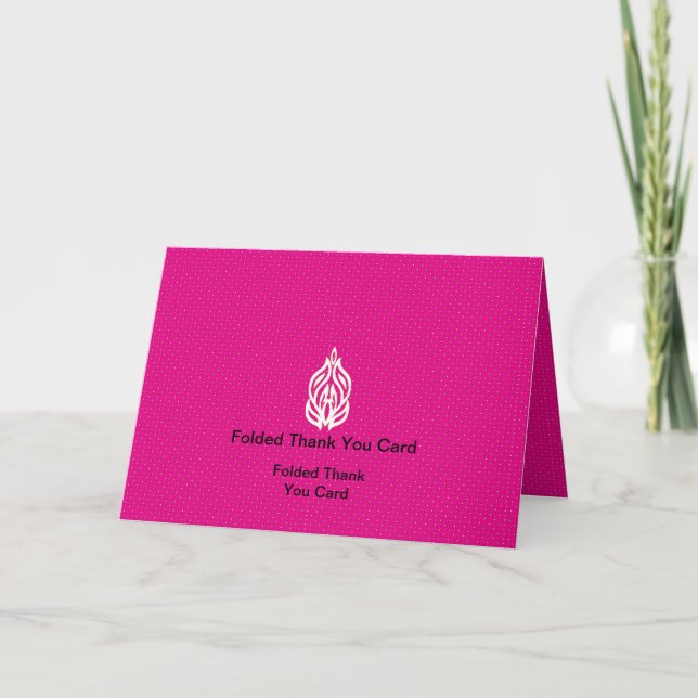 Best Customise Logo Text Folded Thank You Cards (Front)