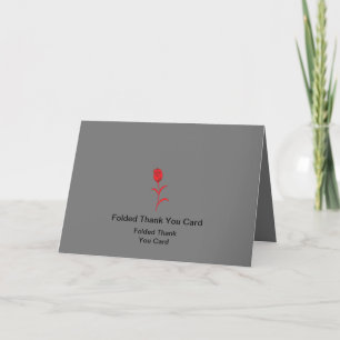 Best Customise Logo Text Folded Thank You Cards