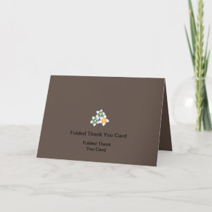 Best Customise Logo Text Folded Thank You Cards