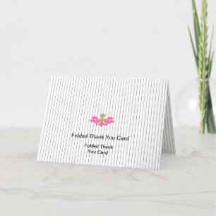 Best Customise Logo Text Folded Thank You Cards