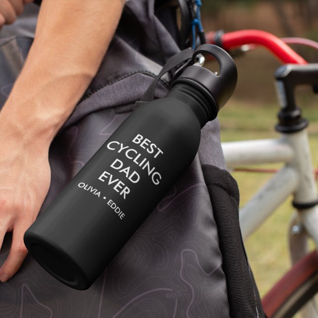 Best Cycling Dad Ever Bicycle Lovers Cyclist 710 Ml Water Bottle (Creator Uploaded)