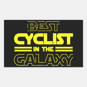 Best Cyclist In The Galaxy Rectangular Sticker
