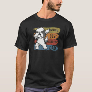 Best Dabbing Bearded Collie Dad Dab For Kids Men T-Shirt
