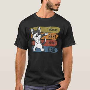 Best Dabbing Husky Dad Dab For Kids Men T-Shirt
