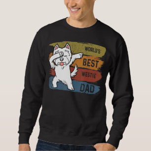 Best Dabbing Westie Dad Dab For Kids Men Sweatshirt