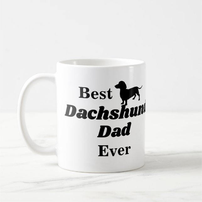 Best Dachshund Dad Ever Coffee Mug (Left)