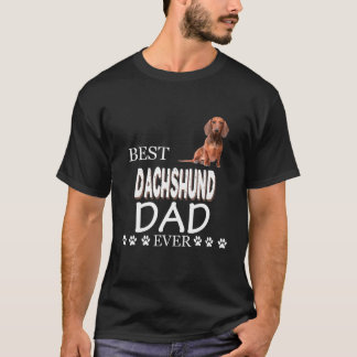 Best Dachshund Dad Ever Cute Dog Father Day T-Shirt