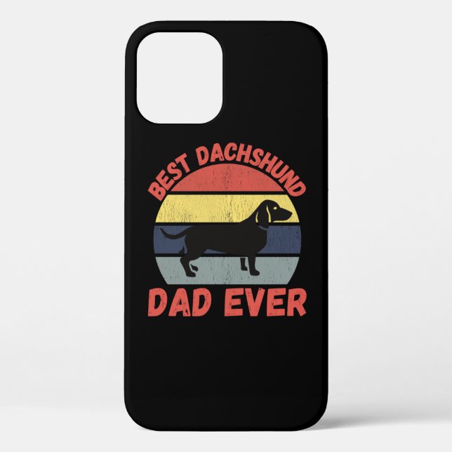 Best dachshund dad ever quote funny Case-Mate iPhone case (Back)