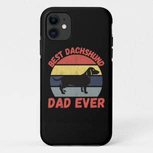 Best dachshund dad ever quote funny iPhone 11 case