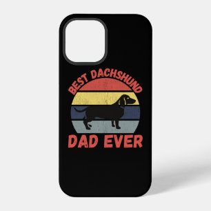 Best dachshund dad ever quote funny iPhone 12 pro case
