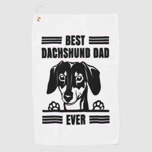 Best Dachshund Dad Ever T Shirt Golf Towel