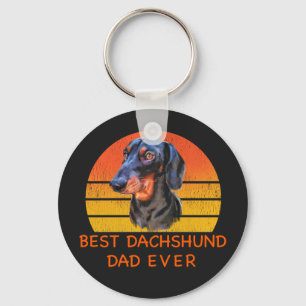 Best dachshund dad ever T-Shirt Key Ring