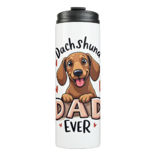 Best Dachshund Dad Ever T Shirt Thermal Tumbler
