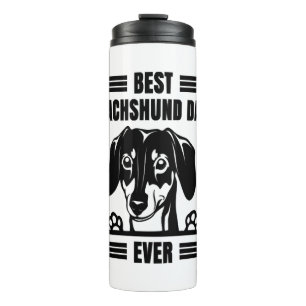 Best Dachshund Dad Ever T Shirt Thermal Tumbler