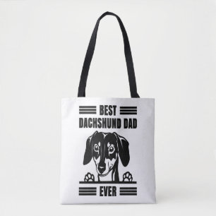 Best Dachshund Dad Ever T Shirt Tote Bag