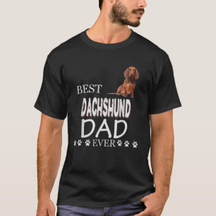 Best Dachshund Dad Ever Vintage Dachshund Dog Fath T-Shirt