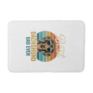 Best Dachshund Dad Ever Vintage Dog Shirt Design_1 Bath Mat