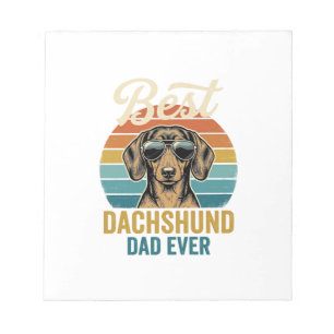 Best Dachshund Dad Ever Vintage Dog Shirt Design_1 Notepad