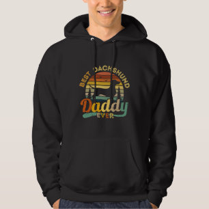 Best Dachshund Daddy Ever Retro Vintage Hoodie