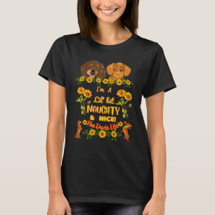 Best Dachshund Funny Wiener Dog  Naughty And Nice T-Shirt