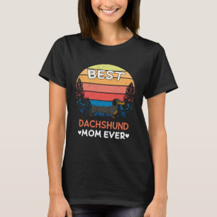 Best Dachshund Mom Ever Retro Vintage T-Shirt