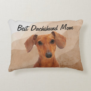 Best Dachshund Mum Accent Pillow
