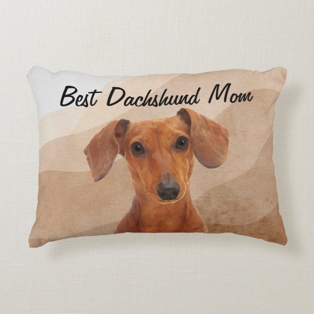 Best Dachshund Mum Accent Pillow (Front)