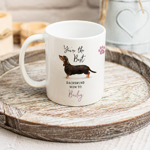 Best Dachshund Mum   Photo and Cute Illustration Coffee Mug
