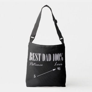 Best Dad 100% Love Patience Funky Father Tote Bag