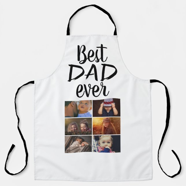 Best Dad 6 Photo Collage Family Photo  Apron (Front)
