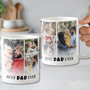 Best Dad 8 Photo Collage Father Coffee Mug