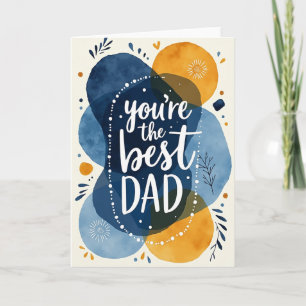 Best Dad Abstract Art Card