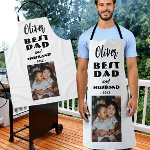 Best Dad and Husband Family Photo Keepsake Apron