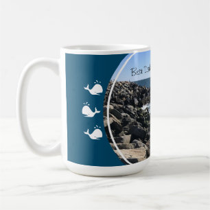 Best Dad Atlantic Ocean Waves of the Sea Blue Coffee Mug