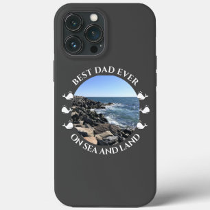 Best Dad Atlantic Ocean Waves of the Sea Grey Case