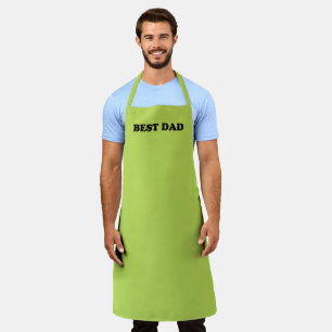 Best Dad avocado green solid kitchen grill bbq  Apron