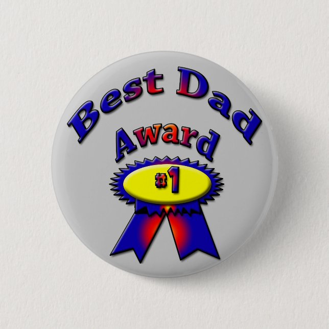 Best Dad Award 6 Cm Round Badge (Front)
