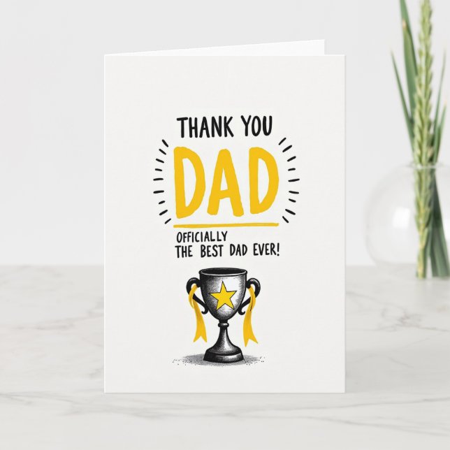 Best Dad Award Graphic Card (Front)