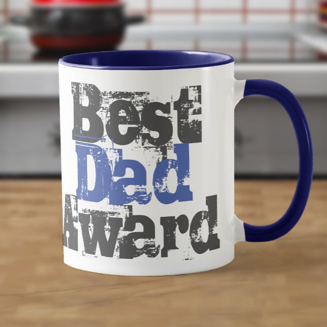 Best Dad Award in Blue and Grey Mug (Creator Uploaded)