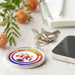 Best Dad Award Rainbow Family Key Ring
