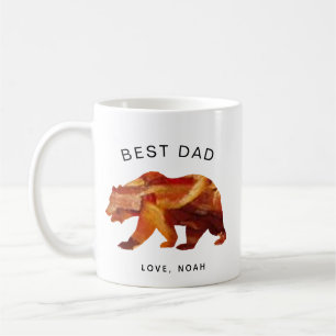 best dad bacon bbq lover papa bear  father's day coffee mug