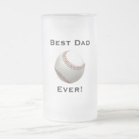 Best Dad baseball frosted mug