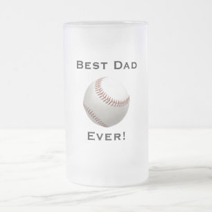 Best Dad baseball frosted mug
