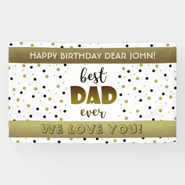 Best Dad Birthday Banner (Horizontal)