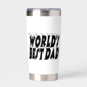 Best Dad black 3d text Insulated Tumbler